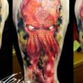 Shoulder Fantasy Octopus tattoo by Tribo Tattoo