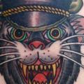 Old School Cat tattoo by Zoi Tattoo