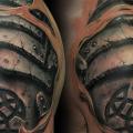Shoulder Tribal 3d tattoo by Prykas Tattoo