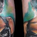 Fantasy Portrait Catwoman tattoo by Restless Soul Tattoo