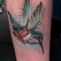 Arm Realistic Hummingbird tattoo by Anabi Tattoo
