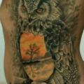 Realistic Side Owl tattoo by Anabi Tattoo