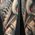 Arm Biomechanical tattoo by Javier Tattoo