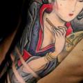 tatuaggio Braccio Giapponesi Geisha di Javier Tattoo