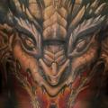 Fantasie Rücken Drachen tattoo von Javier Tattoo