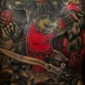 tatuaje Fantasy Espalda Lobo por Javier Tattoo