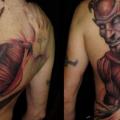 tatuaje Fantasy Espalda Diablo Cicatriz por Javier Tattoo