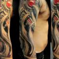 tatouage Biomécanique Sleeve par Javier Tattoo