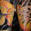 tatuaggio Polpaccio Giapponesi Carpa Koi di Javier Tattoo
