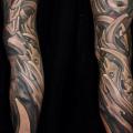 Biomechanical Leg tattoo by Javier Tattoo