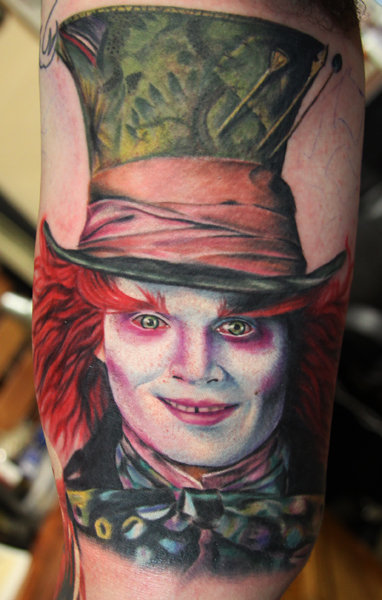 Tatuaż Ręka Fantasy Portret Johnny Depp przez Mick Squires