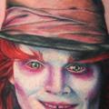 Arm Fantasie Porträt Johnny Depp tattoo von Mick Squires