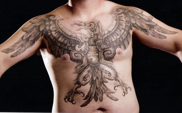 Schulter Brust Bauch Phoenix Tattoo von Carlos Torres