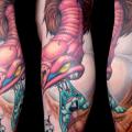 tatuaje Brazo Fantasy Buitre por Jesse  Smith Tattoos