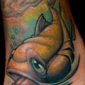 tatuaje Fantasy Pie Pescado por Jesse  Smith Tattoos