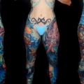 tatuaggio Fantasy Gamba Mare Polpo di Jesse  Smith Tattoos