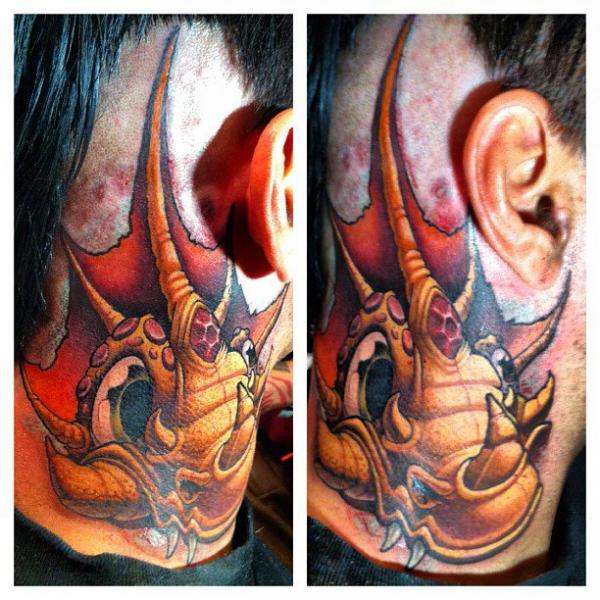 Fantasie Nacken Drachen Tattoo von Jesse  Smith Tattoos
