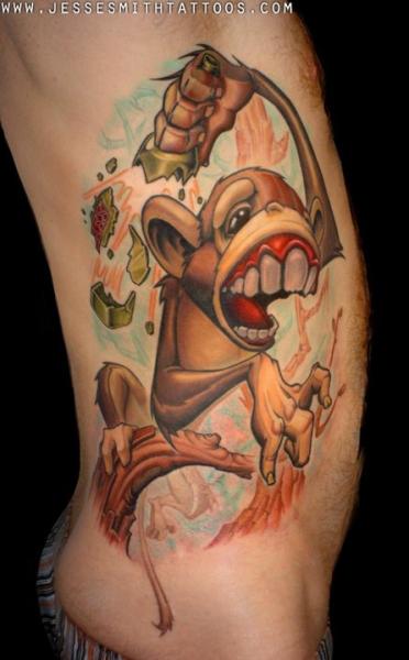 Tatuaż Fantasy Bok Małpa przez Jesse  Smith Tattoos