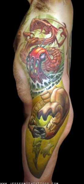 Tatuaje Fantasy Lado por Jesse  Smith Tattoos