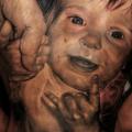 tatuaje Retrato Realista Niños por Boris Tattoo