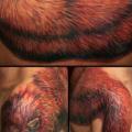Shoulder Realistic Back Fox tattoo by Boris Tattoo