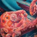 Realistic Octopus Thigh tattoo by Boris Tattoo