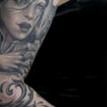 Shoulder Arm Women tattoo by Evil Twins Tattoo