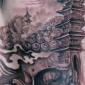 tatuaje Lado Buda Religioso por Evil Twins Tattoo