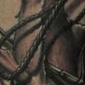 tatuaje Realista Pierna Tiburón 3d por Venom Ink