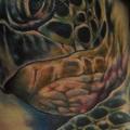 tatuaje Realista Cuello Tortuga por Venom Ink