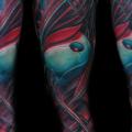 Biomechanisch Bein tattoo von Ink-Ognito