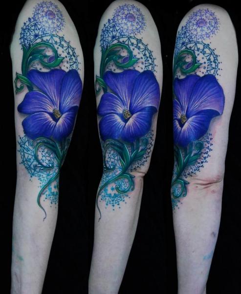 Tatuaje Brazo Realista Flor por Ink-Ognito