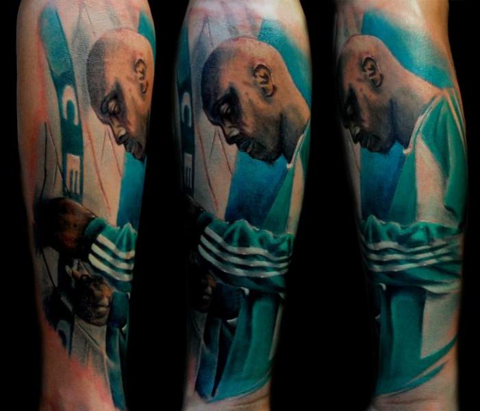 Arm Portrait Realistic Tattoo by Ink-Ognito