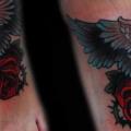 Old School Foot Owl tattoo by Ink-Ognito