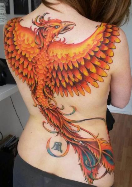 Rücken Phoenix Tattoo von Art 4 Life Tattoo