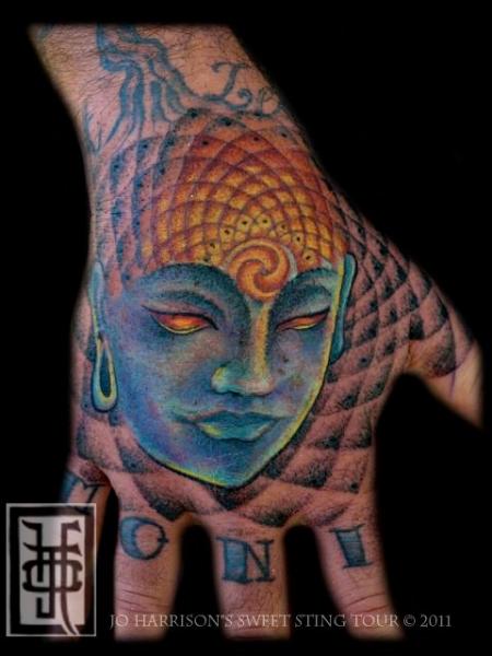 Tatuaje Mano Religioso por Jo Harrison