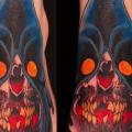 tatuaggio Fantasy Piede Maschera di Skull and Sword