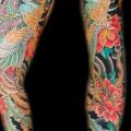 Japanische Phoenix Sleeve tattoo von Skull and Sword