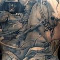 Rücken Krieger Pferd tattoo von Reinkarnation Tattoos