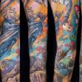 Fantasy Sleeve tattoo by Reinkarnation Tattoos