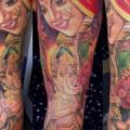 Religiös Ganesh Sleeve tattoo von Reinkarnation Tattoos