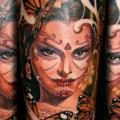 Women Butterfly Sleeve tattoo by Reinkarnation Tattoos