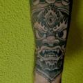 Arm Skull Demon tattoo by Holy Trauma