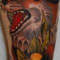 Arm New School Fuchs tattoo von Peter Lagergren