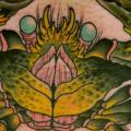 New School Belly Crab tattoo by Peter Lagergren