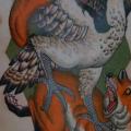 Brust Adler Bauch Fuchs tattoo von Peter Lagergren