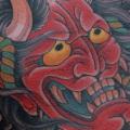 tatuaje Pecho Japoneses Demonio por Peter Lagergren