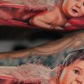 Arm Fantasie Kinder Engel tattoo von Nadelwerk
