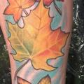 Arm Realistic Leaves tattoo by Pistolero Tattoo