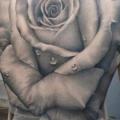 Arm Realistic Flower Rose tattoo by Pistolero Tattoo